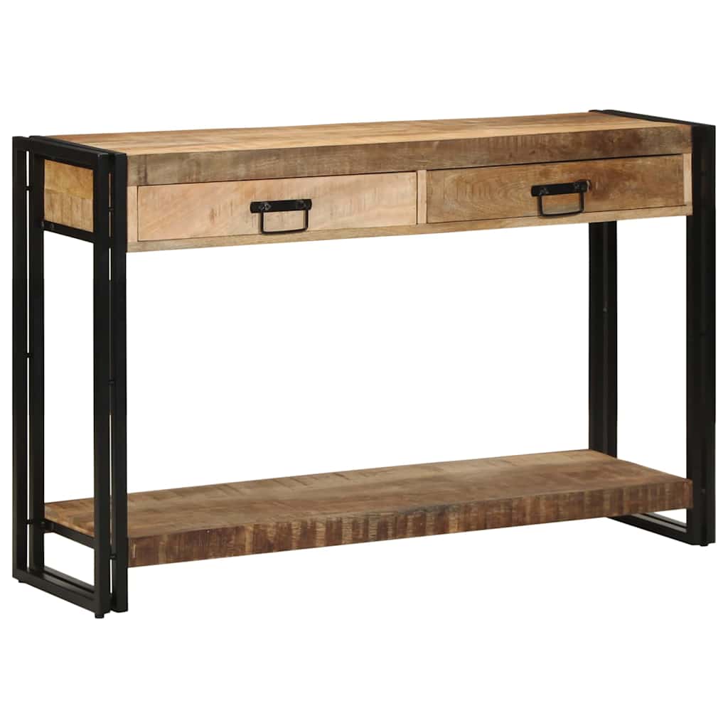 Mesa consola - mesa de entrada castanho 120 x 33 x 75 cm madeira de mangueira maciça