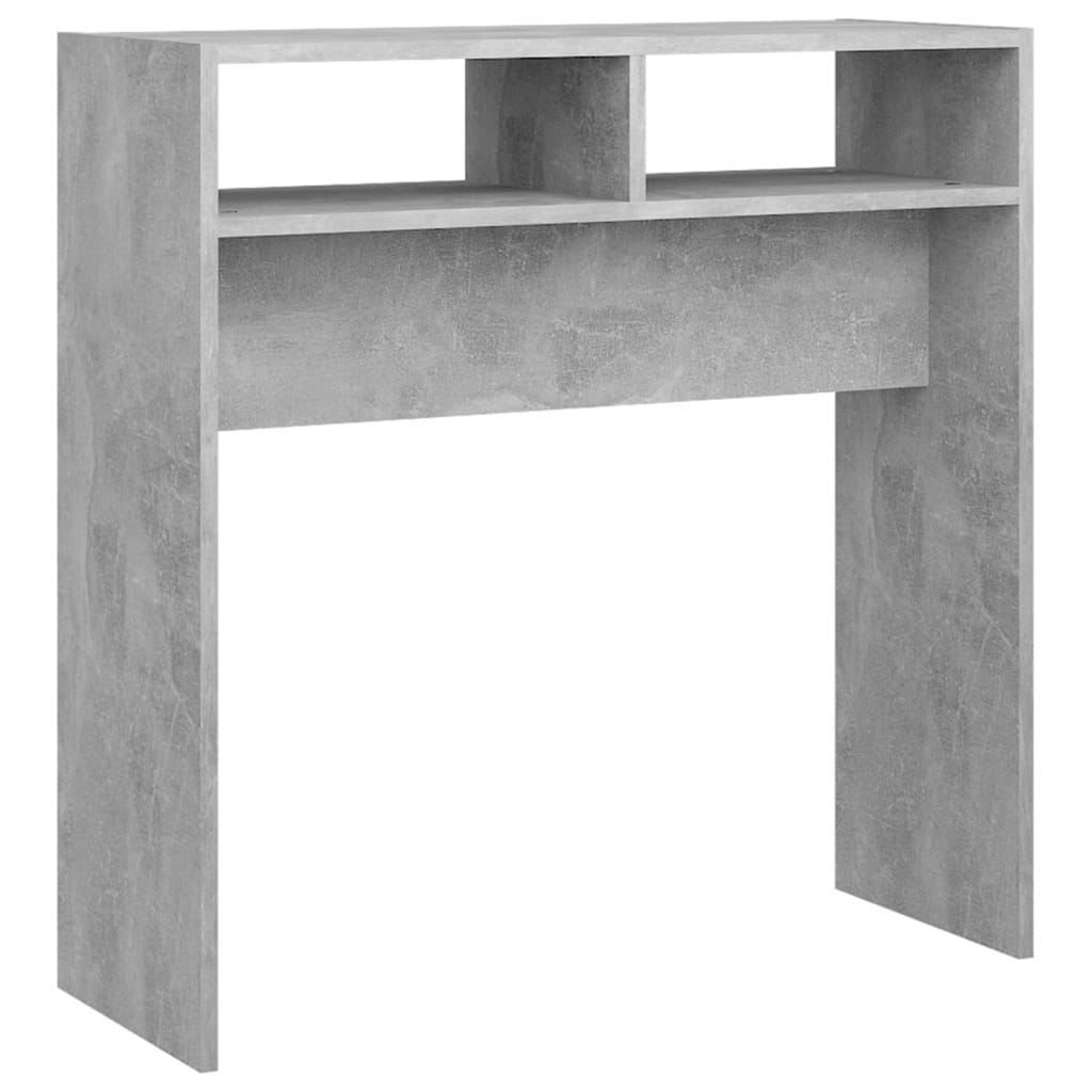 Mesa consola - mesa de entrada 78x30x80 cm derivados de madeira cinzento cimento
