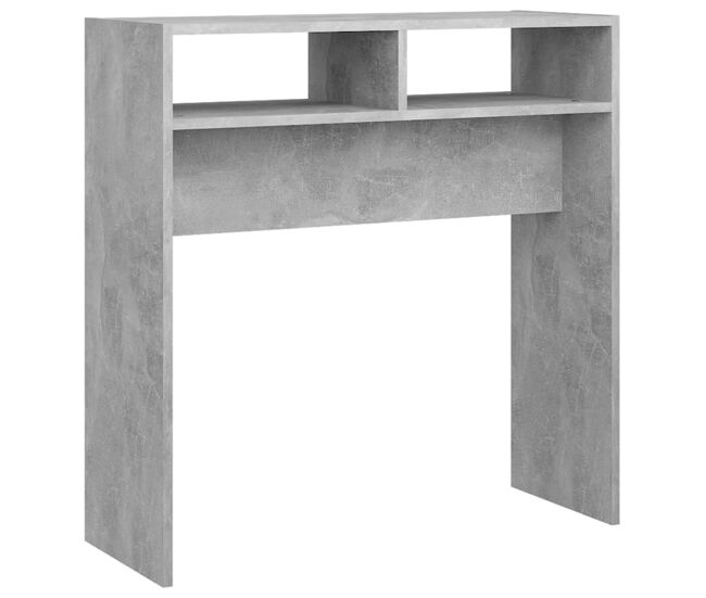 Mesa consola - mesa de entrada 78x30x80 cm derivados de madeira cinzento cimento