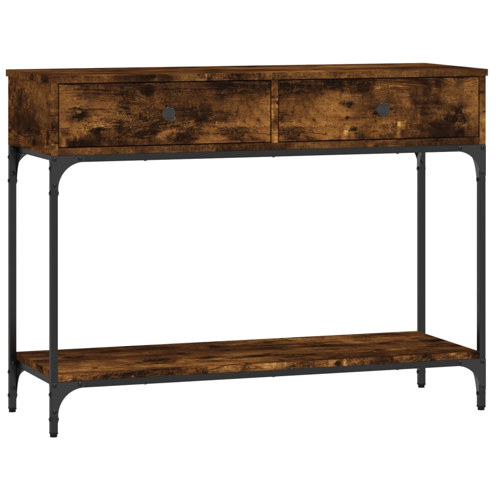 Mesa consola - mesa de entrada 100x34,5x75cm derivados de madeira carvalho fumado