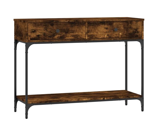 Mesa consola - mesa de entrada 100x34,5x75cm derivados de madeira carvalho fumado