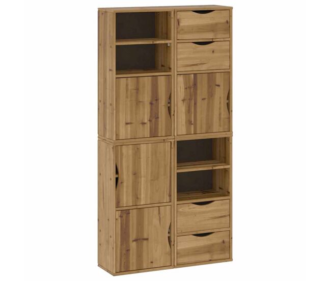 Vidaxl móveis de apoio 4 pcs odda 40x24x79 cm pinho de madeira maciça