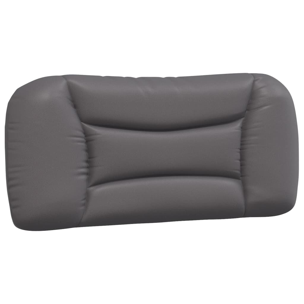 Almofadão de cabeceira - cabeceira de cama 90 cm couro artificial cinzento