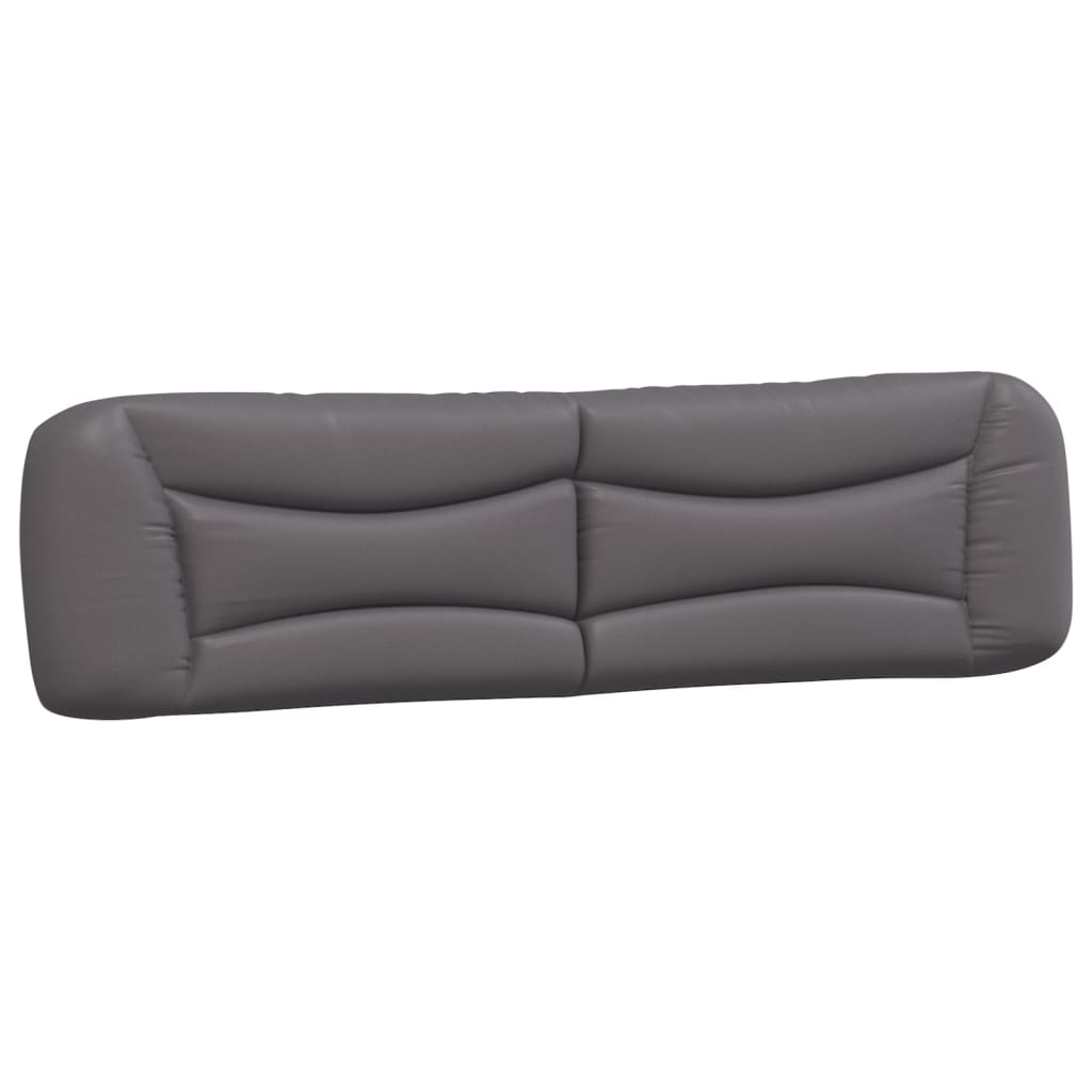 Almofadão de cabeceira - cabeceira de cama 200 cm couro artificial cinzento