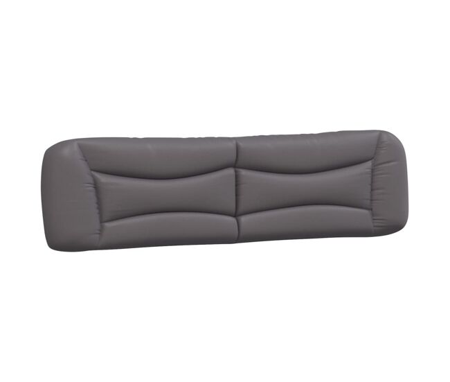 Almofadão de cabeceira - cabeceira de cama 200 cm couro artificial cinzento