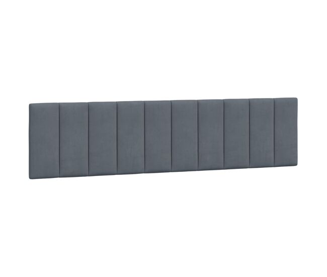 Almofadão de cabeceira - cabeceira de cama 200 cm veludo cinzento-escuro
