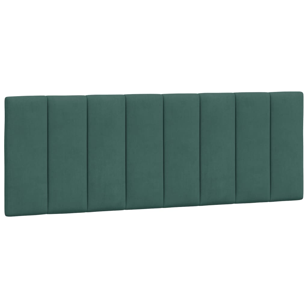 Almofadão de cabeceira - cabeceira de cama 120 cm veludo verde-escuro