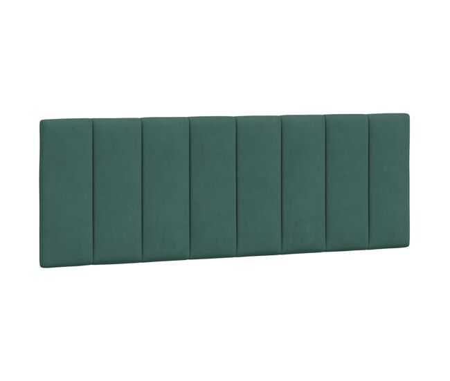 Almofadão de cabeceira - cabeceira de cama 120 cm veludo verde-escuro