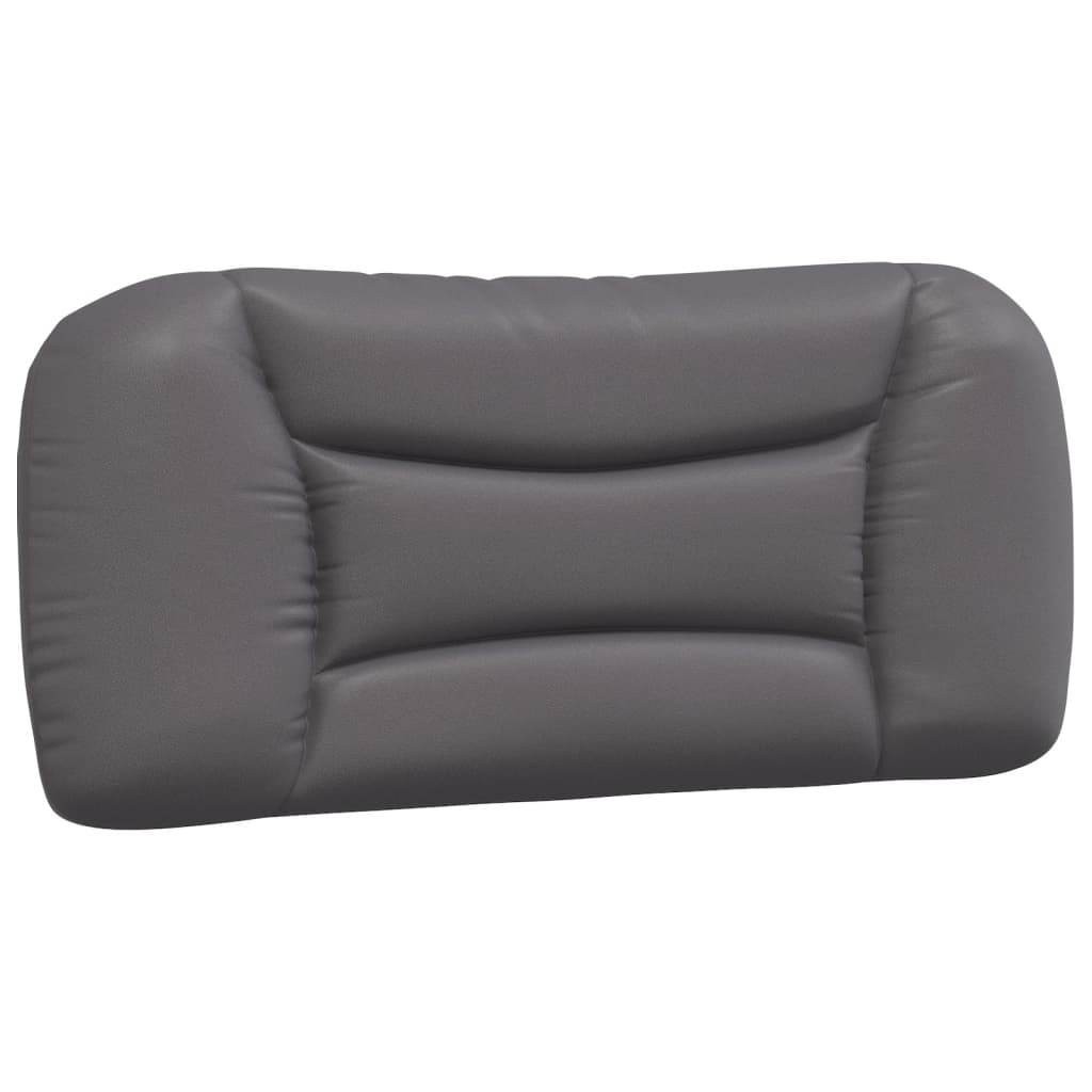 Almofadão de cabeceira - cabeceira de cama 80 cm couro artificial cinzento