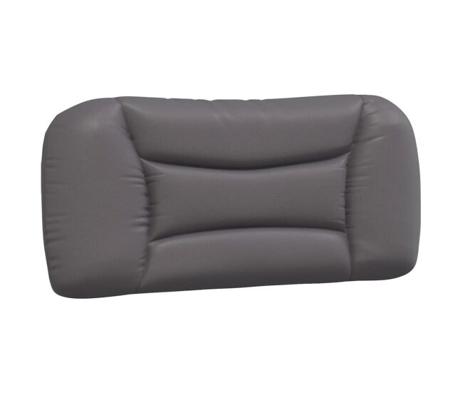 Almofadão de cabeceira - cabeceira de cama 80 cm couro artificial cinzento