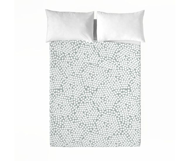 Icehome - conjunto de lençóis estampados de 2 peças para cama 90 - algodão extra macio - inclui lençol de cima + 1 fronha - seixos