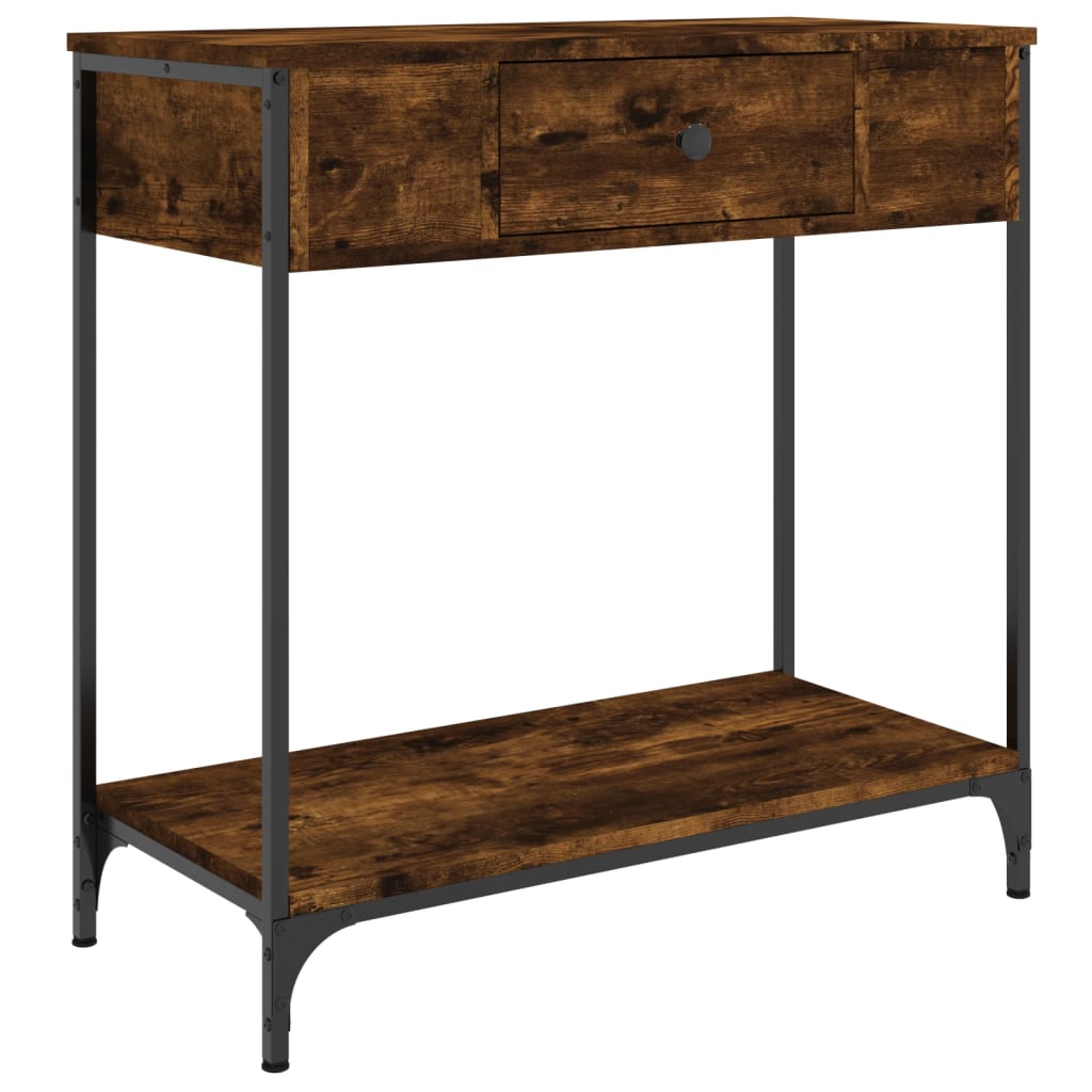 Mesa consola - mesa de entrada 75x34,5x75 cm derivados de madeira carvalho fumado