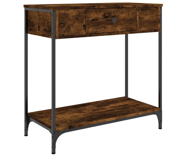 Mesa consola - mesa de entrada 75x34,5x75 cm derivados de madeira carvalho fumado