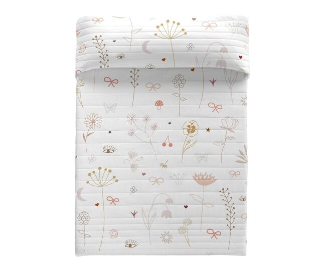 Haciendo el indio - colcha bouti estampada - peso 70 gramas - cama 135/150 - flower chaos