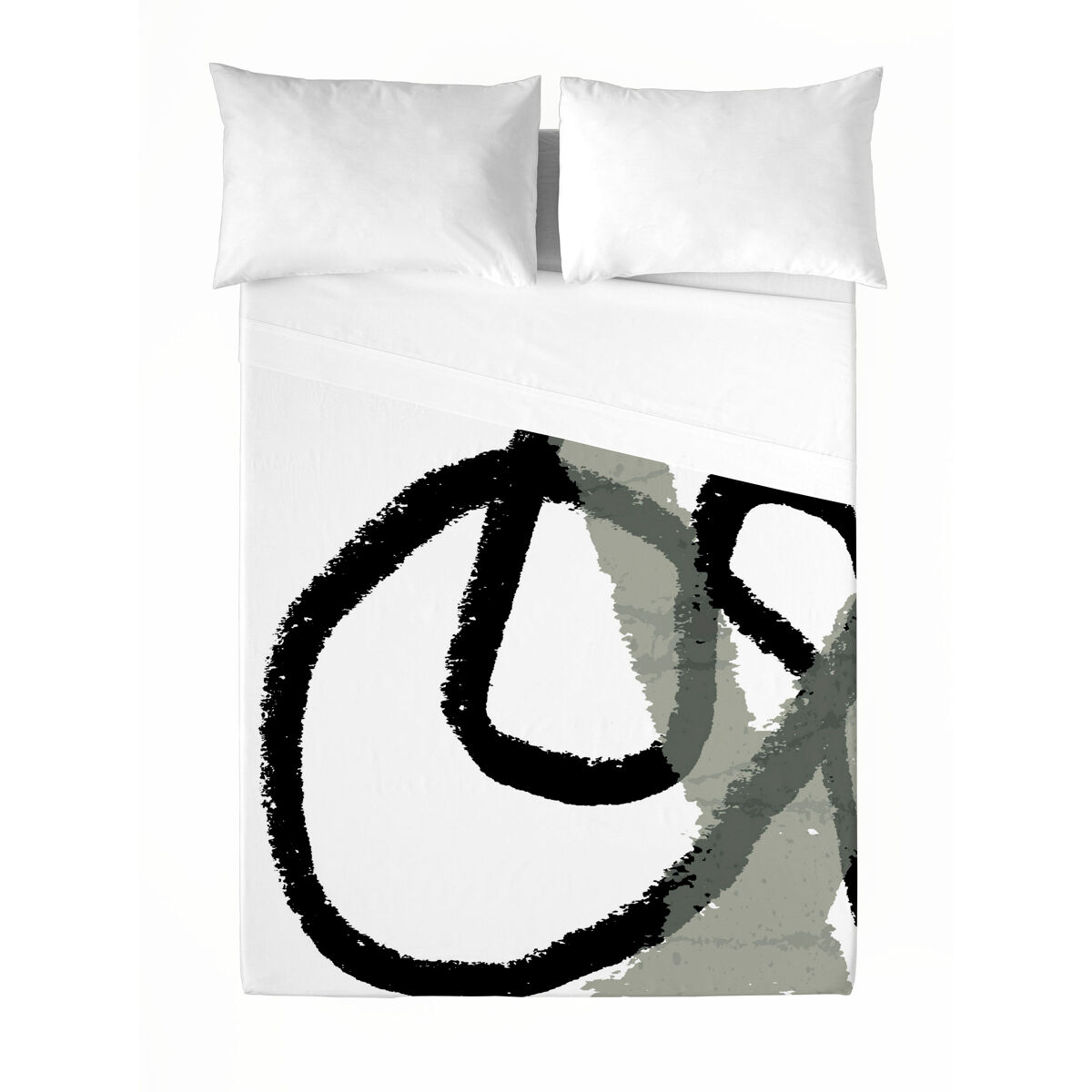 Icehome - conjunto de lençóis estampados de 2 peças para cama 90 - algodão extra macio - inclui lençol de cima + 1 fronha - trazo