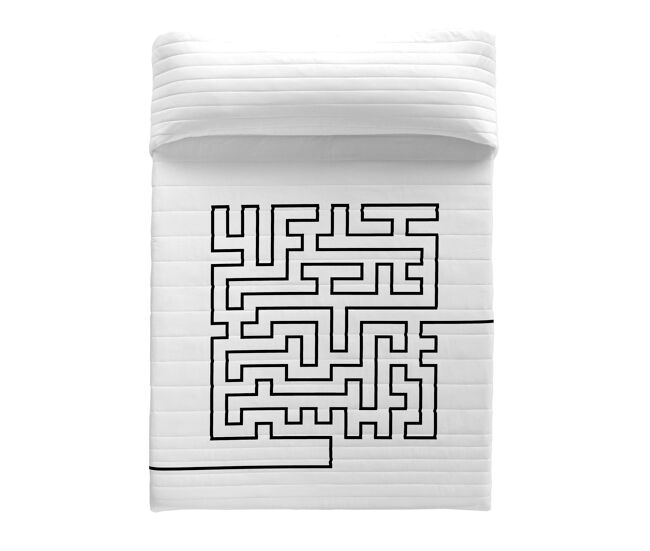 Icehome - colcha bouti estampada - peso 70 gramas - cama 180 - laberinth