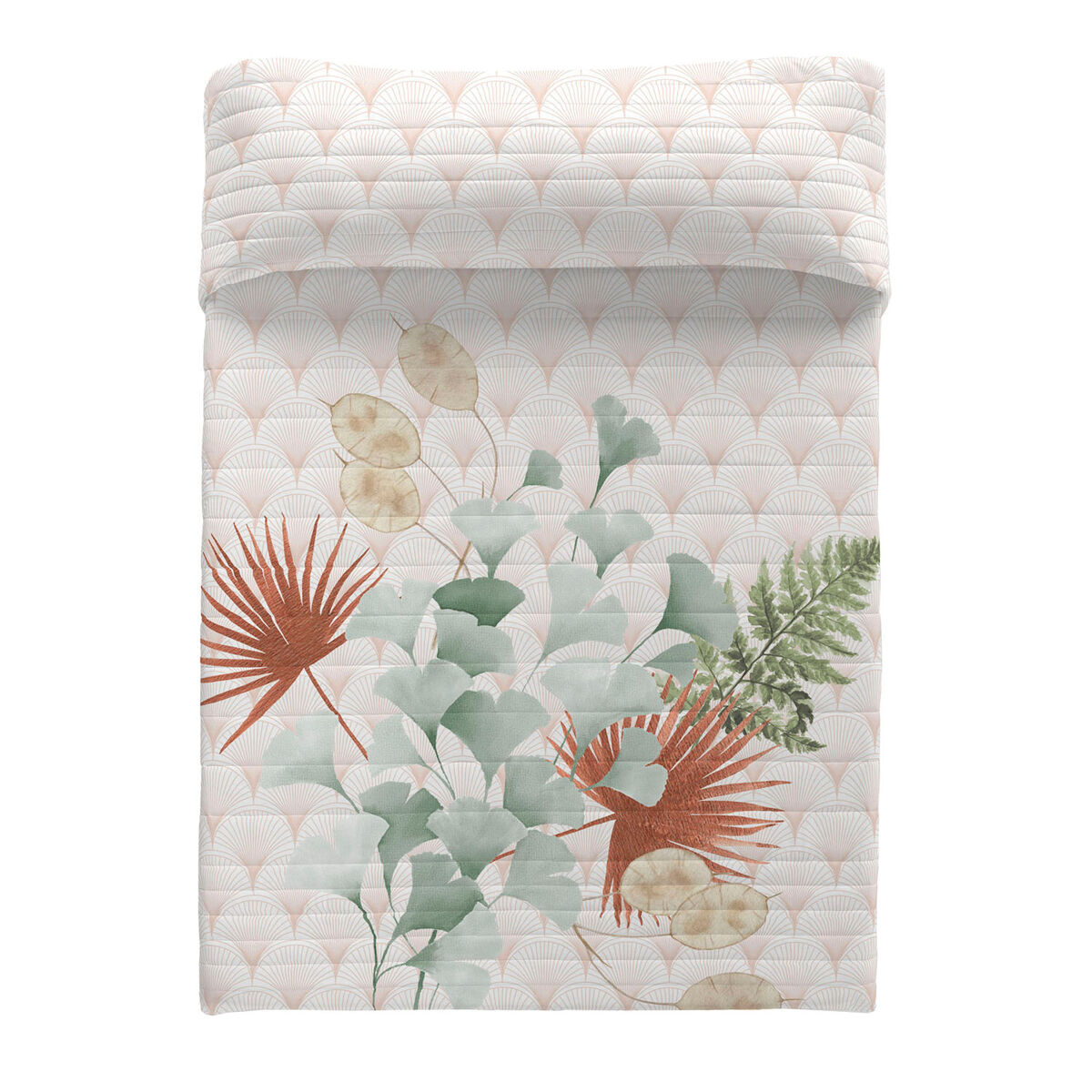 Naturals - colcha bouti estampada - peso 70 gramas - cama 90 - jade