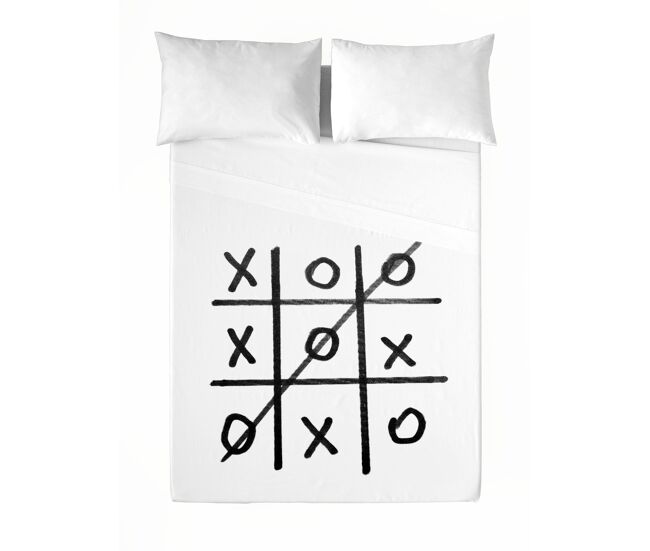 Icehome - conjunto de lençóis estampados de 3 peças para cama 180 - algodão extra macio - inclui lençol de cima + 2 fronhas - 3n stripe
