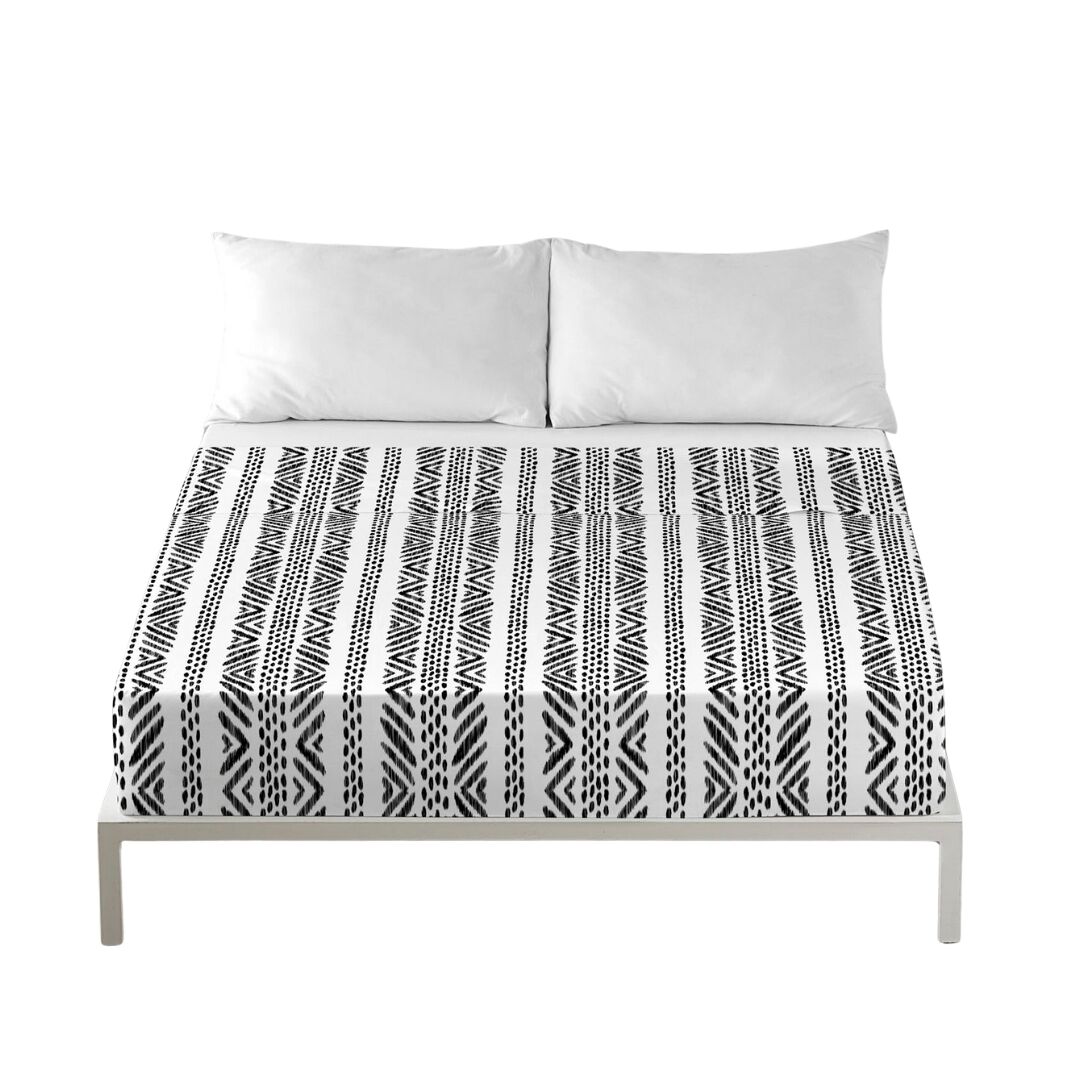 Icehome - conjunto de lençóis estampados de 2 peças para cama 135 - algodão extra macio - inclui lençol de cima + 1 fronha - boho