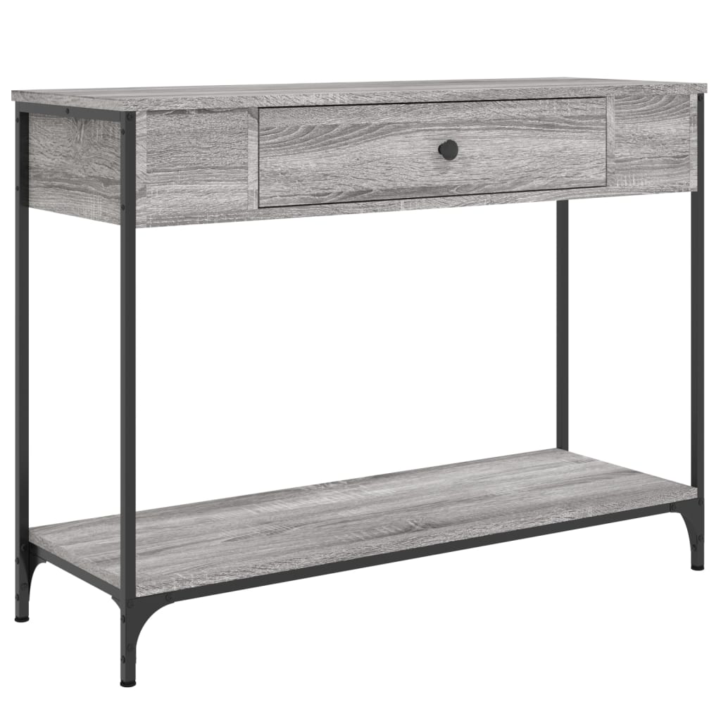 Mesa consola - mesa de entrada 100x34,5x75cm derivados de madeira cinzento sonoma