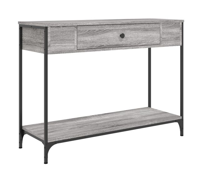 Mesa consola - mesa de entrada 100x34,5x75cm derivados de madeira cinzento sonoma