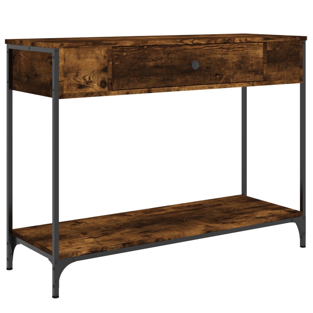 Mesa consola - mesa de entrada 100x34,5x75cm derivados de madeira carvalho fumado