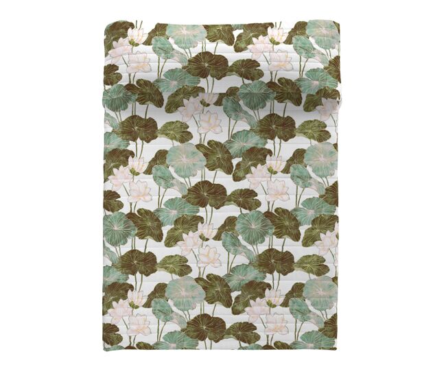 Naturals - colcha bouti estampada - peso 70 gramas - cama 150 - nufar