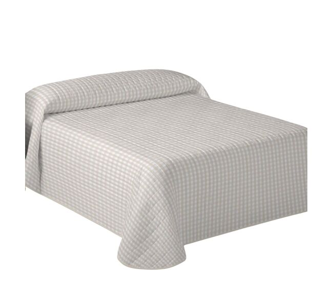 Colcha bouti oxford beige cama 135