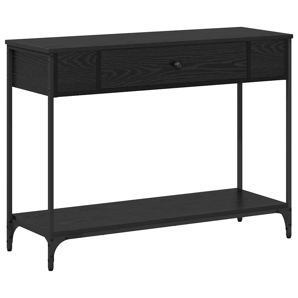 Mesa consola - mesa de entrada carvalho preto 100 x 34.5 x 75 cm madeira processada