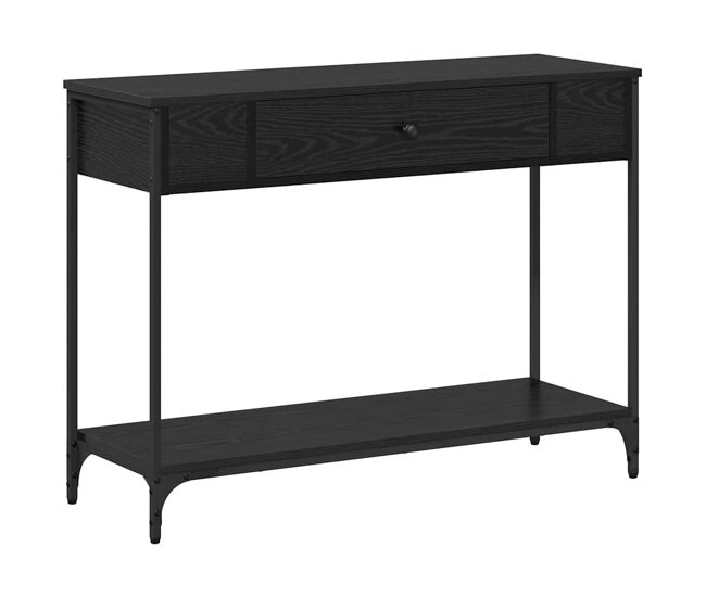 Mesa consola - mesa de entrada carvalho preto 100 x 34.5 x 75 cm madeira processada