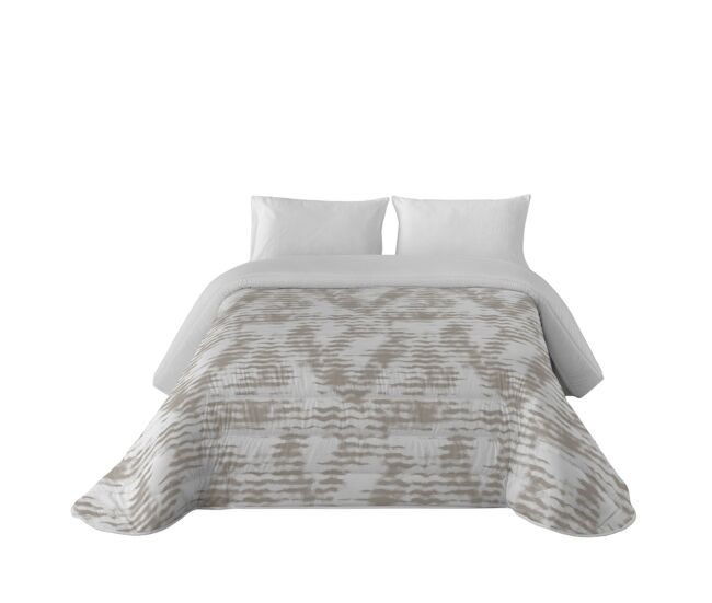 Sandal - edredom estampado - ótimo conforto e acolchoamento extra macio - peso 300 gramas com toque de pena - cama 135 - waves stone