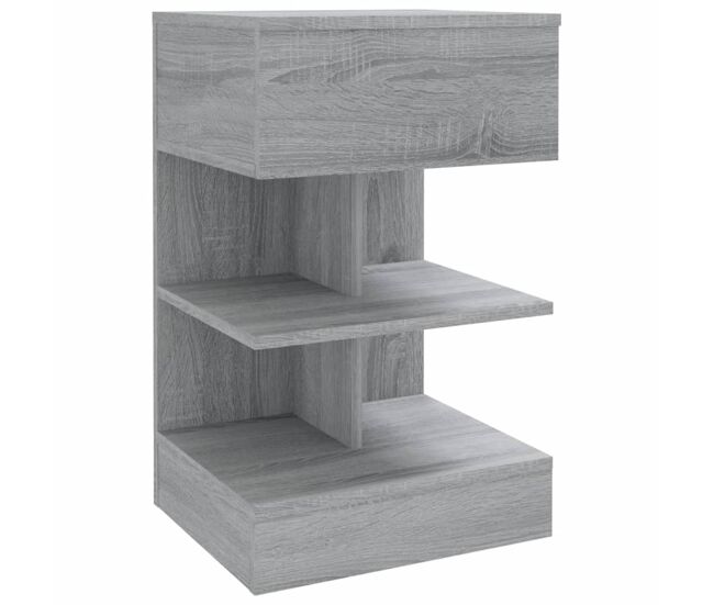 Mesa de cabeceira mesinha de cabeceira - 40x35x65 cm derivados de madeira cinzento sonoma
