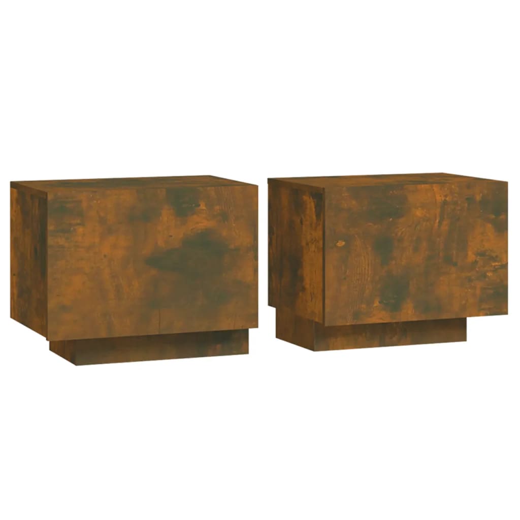 Mesa de cabeceira mesinha de cabeceira - 100x35x40cm derivados de madeira carvalho fumado