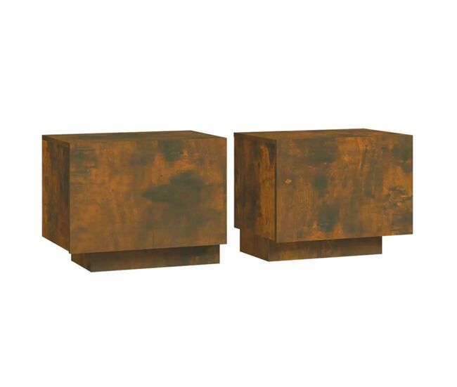 Mesa de cabeceira mesinha de cabeceira - 100x35x40cm derivados de madeira carvalho fumado