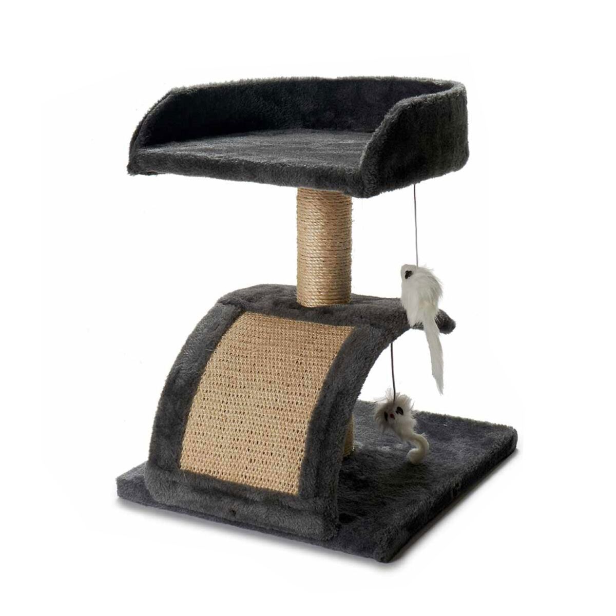 Well home - árvore para gatos com arranhadores de sisal, plataforma e canil 31x12x34,5cm