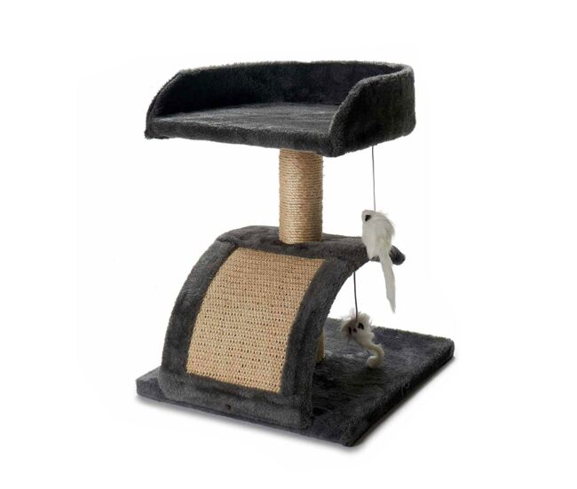 Well home - árvore para gatos com arranhadores de sisal, plataforma e canil 31x12x34,5cm