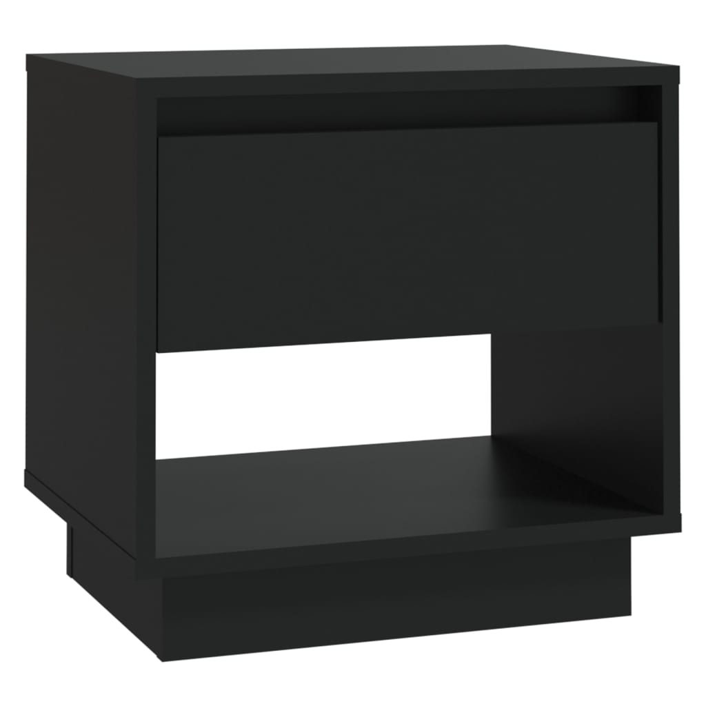 Mesa de cabeceira - mesinha de cabeceira 45x34x44 cm contraplacado preto