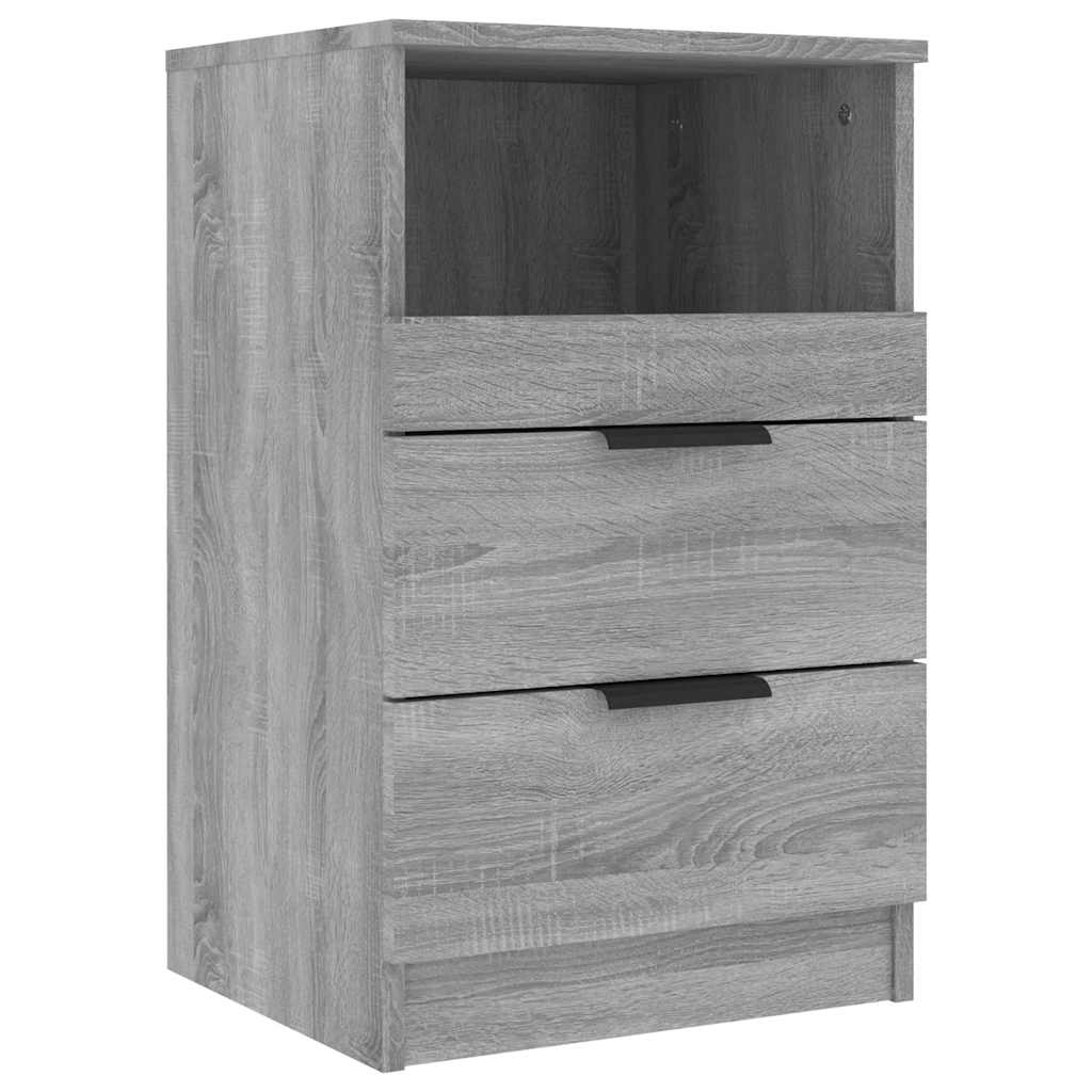 Mesa de cabeceira - mesinha de cabeceira derivados de madeira cinzento sonoma