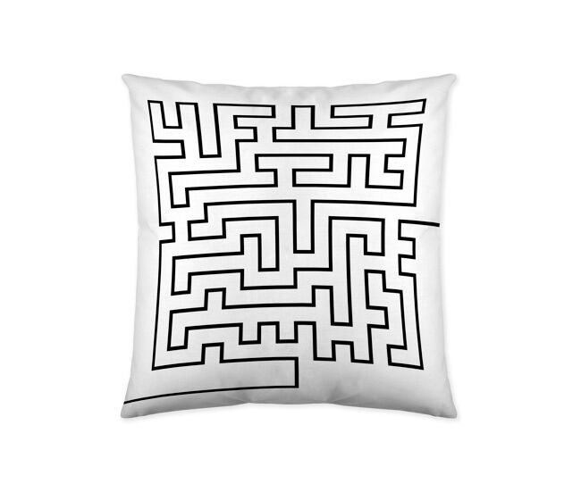 Icehome - capa de almofada estampada - sem enchimento - 60x60 cm - algodão extra suave - laberinth