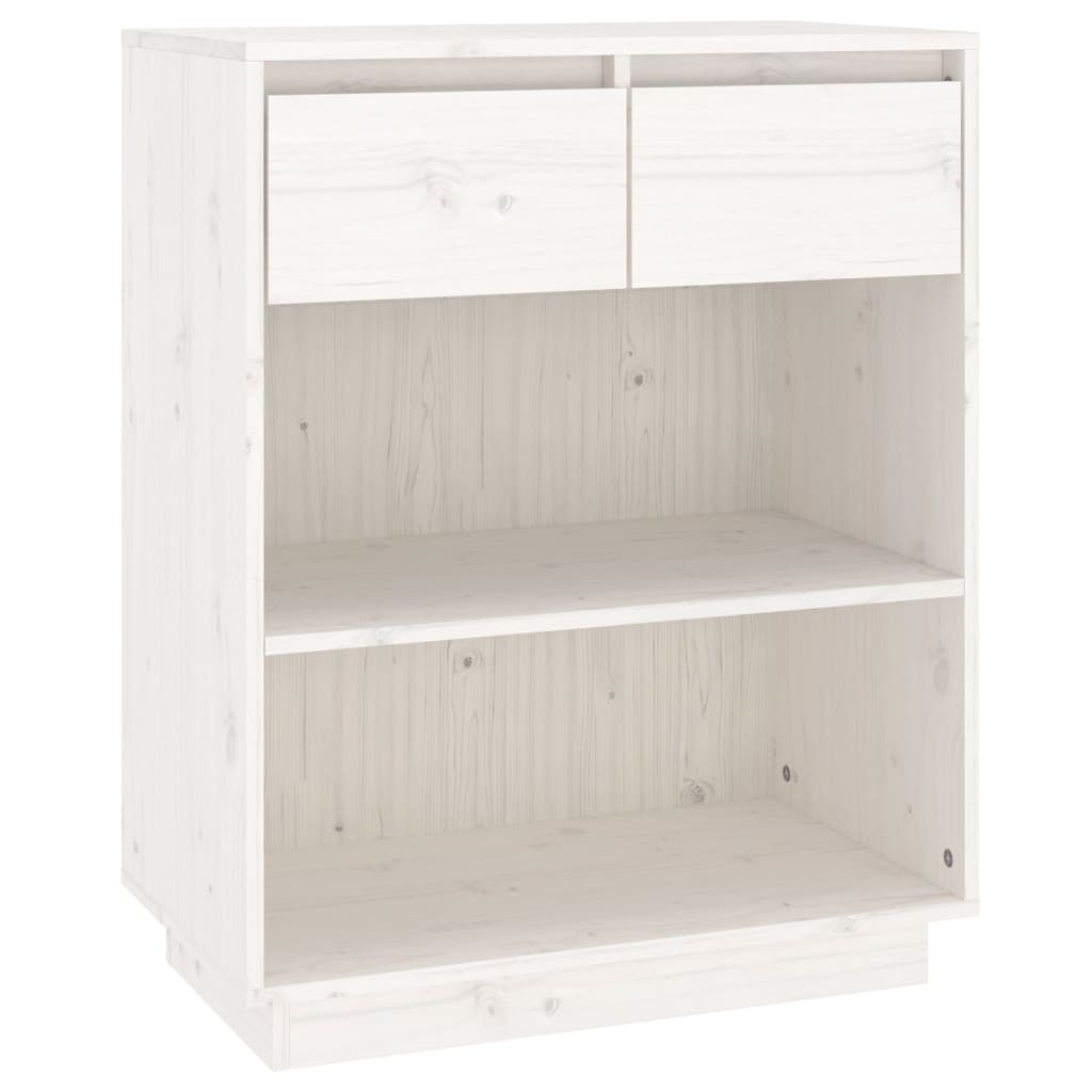 Mesa consola - mesa de entrada 60x34x75 cm pinho maciço branco