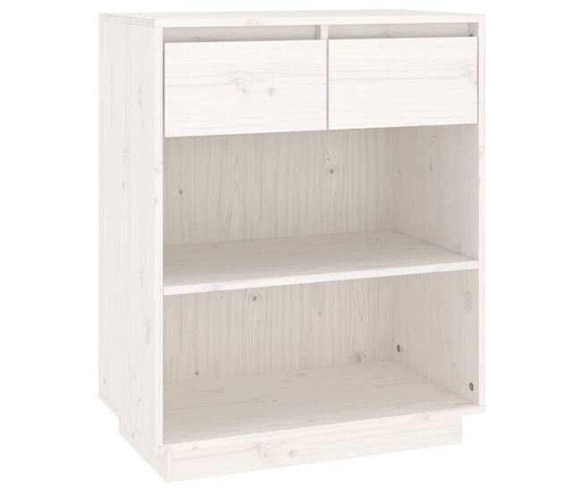 Mesa consola - mesa de entrada 60x34x75 cm pinho maciço branco