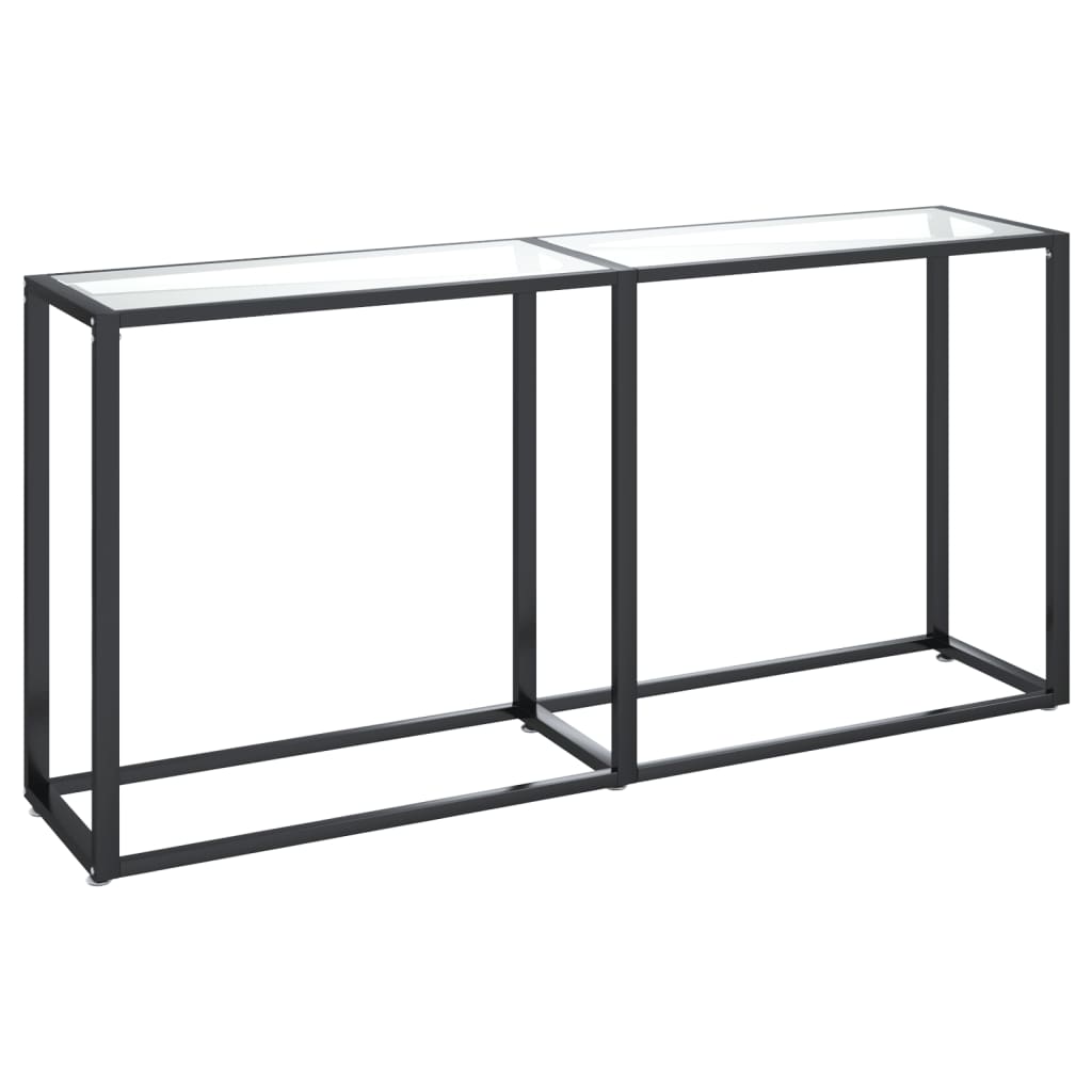 Mesa consola - mesa de entrada transparente 160x35x75,5 cm vidro temperado