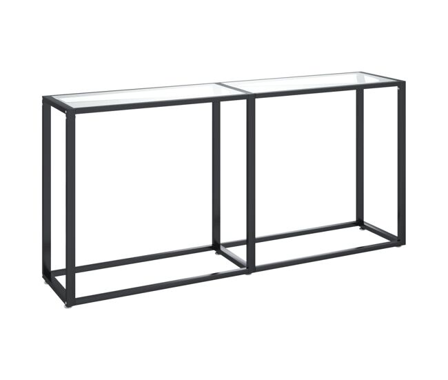 Mesa consola - mesa de entrada transparente 160x35x75,5 cm vidro temperado