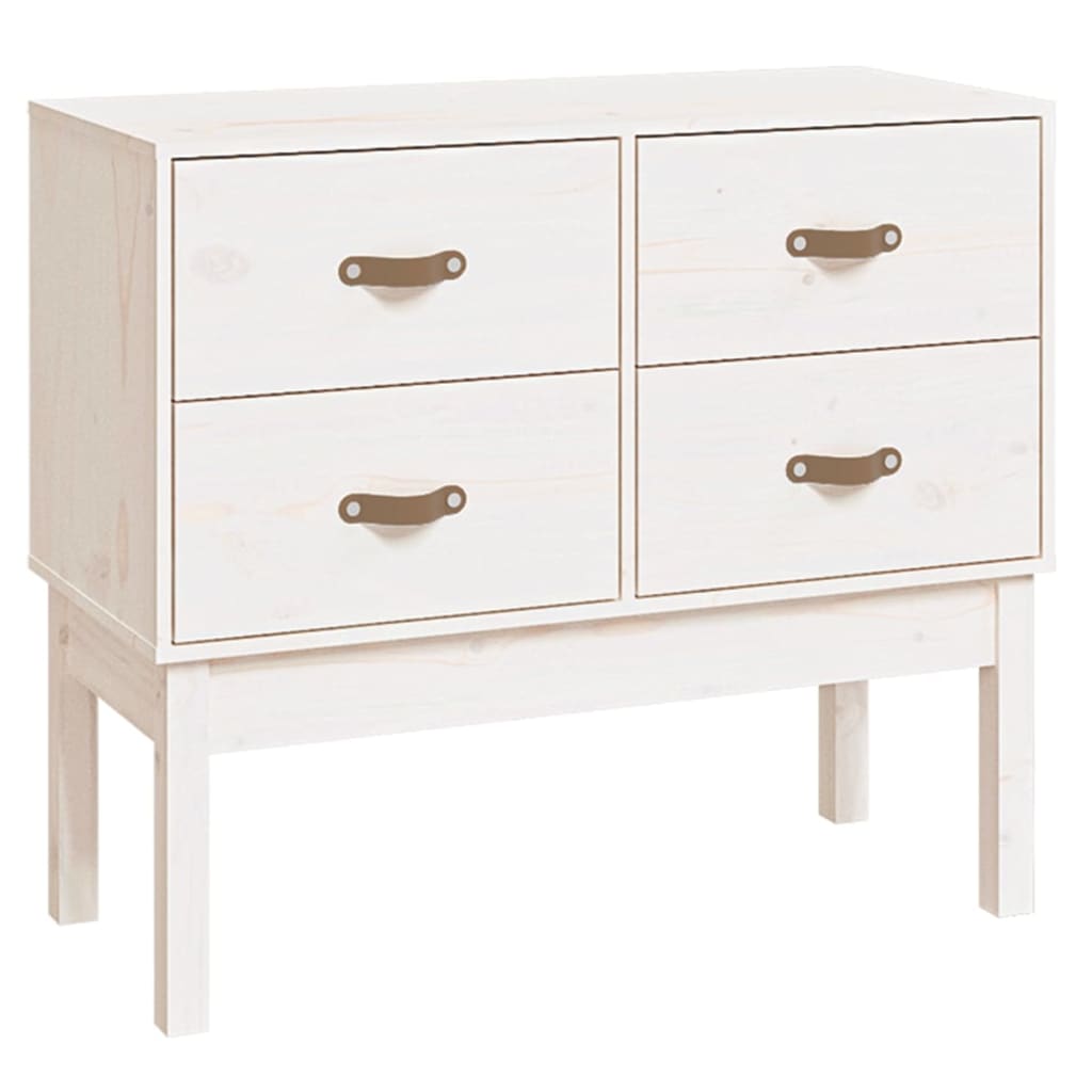 Mesa consola - mesa de entrada 90x40x78 cm madeira de pinho maciça branco