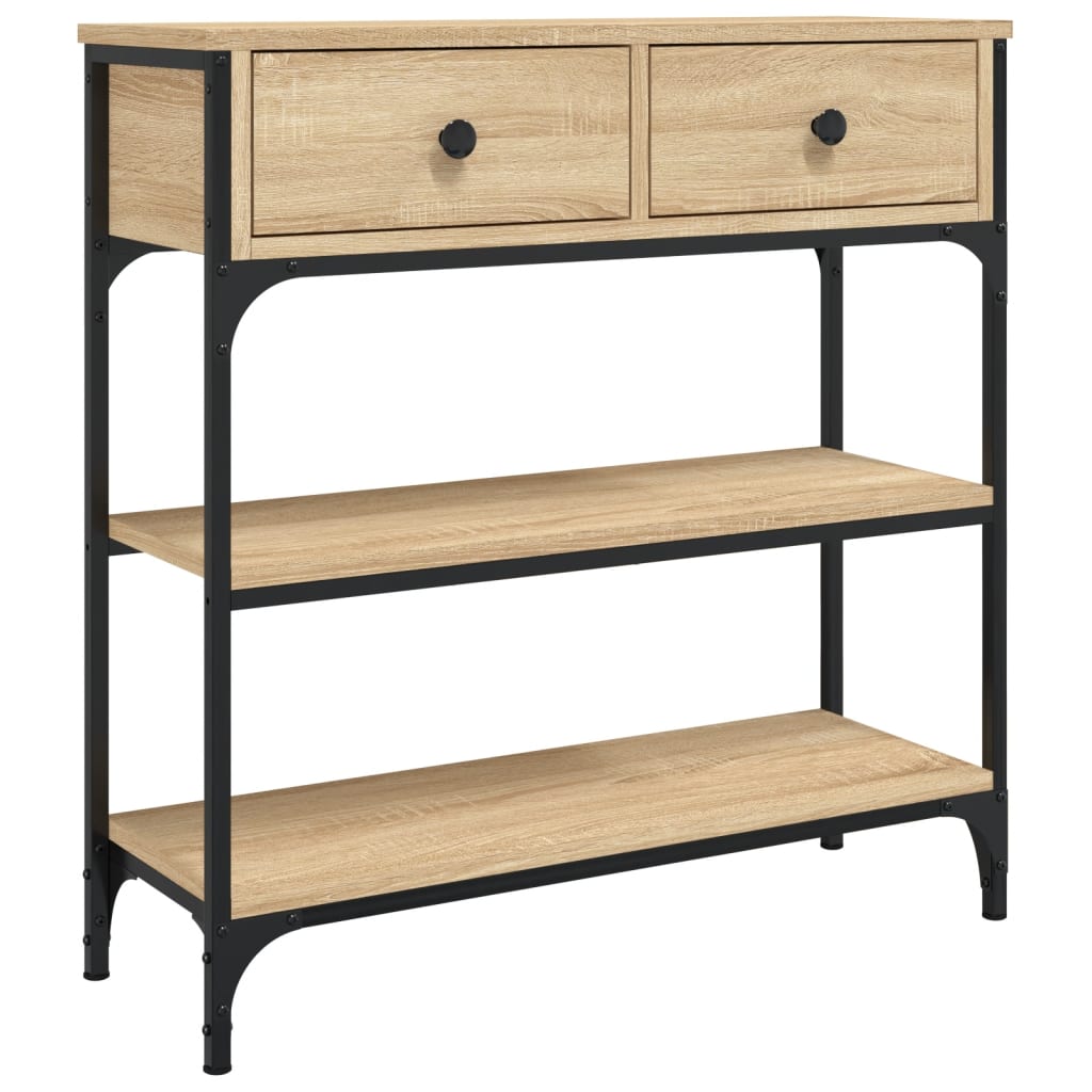Mesa consola - mesa de entrada 72,5x25x75 cm derivados de madeira carvalho sonoma