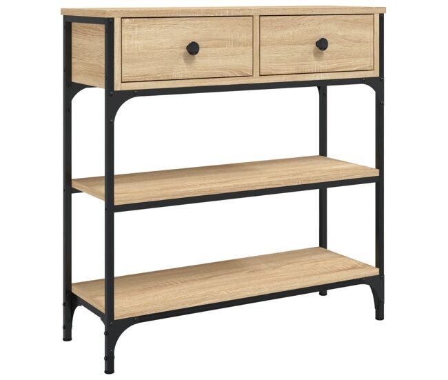 Mesa consola - mesa de entrada 72,5x25x75 cm derivados de madeira carvalho sonoma