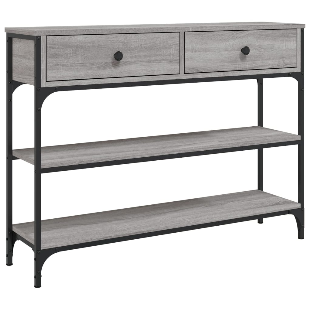 Mesa consola - mesa de entrada 100x25x75 cm derivados de madeira cinzento sonoma