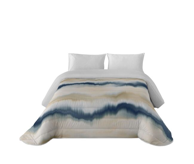 Sandal - edredom nórdico estampado - ótimo conforto e acolchoamento extra macio - peso 300 gramas com toque de pena - cama 180 - belix azul