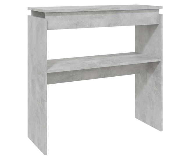 Mesa consola - mesa de entrada 80x30x80 cm derivados de madeira cinzento cimento