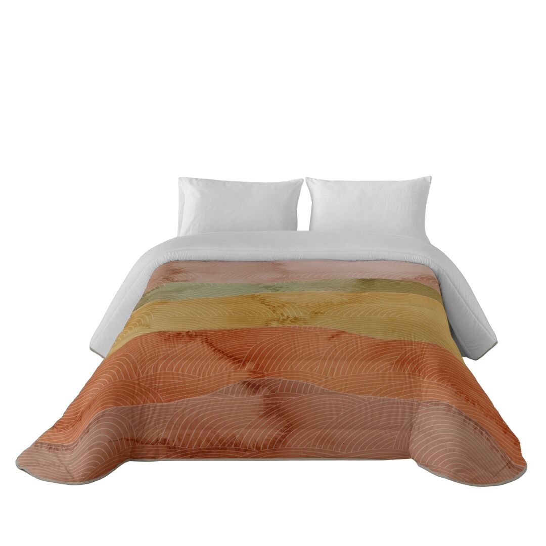 Sandal - edredom nórdico estampado - ótimo conforto e acolchoamento extra macio - peso 300 gramas com toque de pena - cama 180 - ocean terra